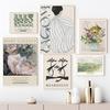 Monet Van Gogh Daisy femme feuilles vertes, toile d'art mural, affiches et imprimés nordiques, images murales pour décor de salon