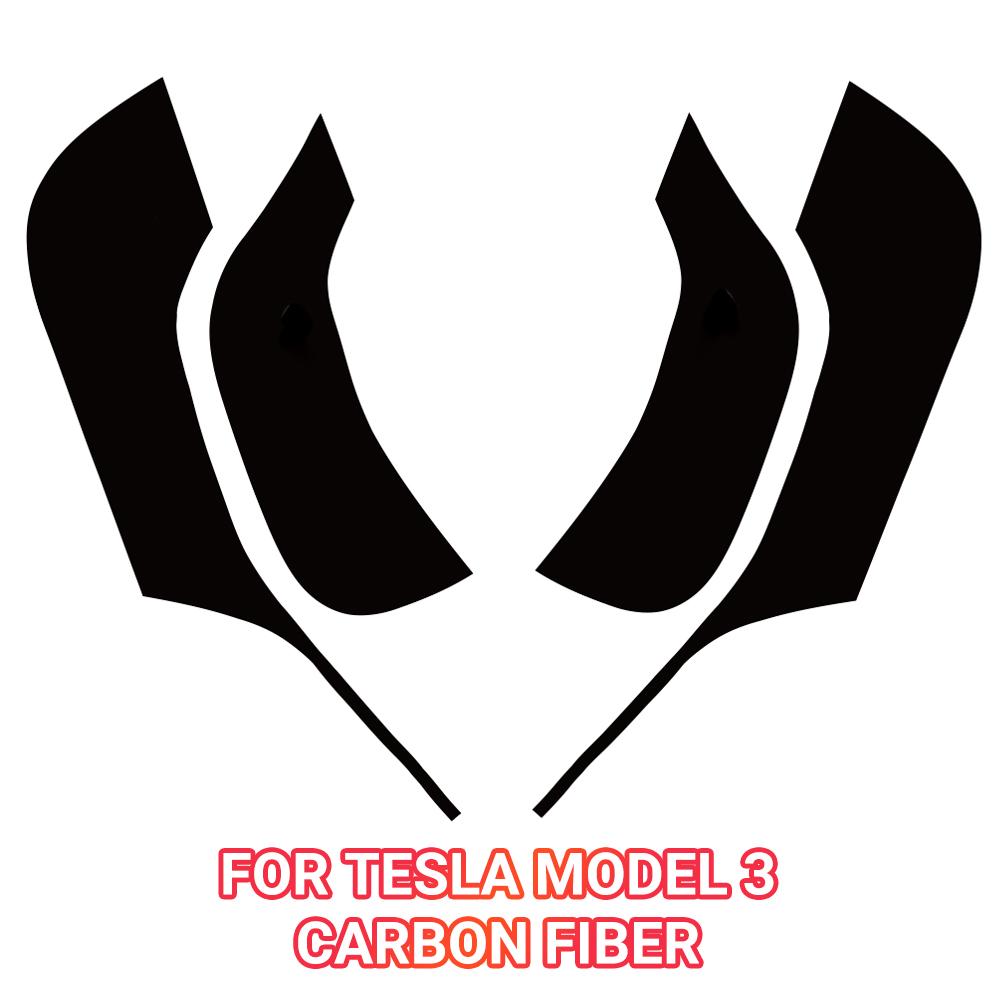 Door Anti-Kick Pad Carbon Fiber Protector Stickers For Tesla Model 3 Model Y Accessories Car-styling