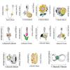 Copper Sunflower Rose Flower Series Charm Bead Fit Original Pan Bracelet Bangle High Quality Diy Jewelry For Womens