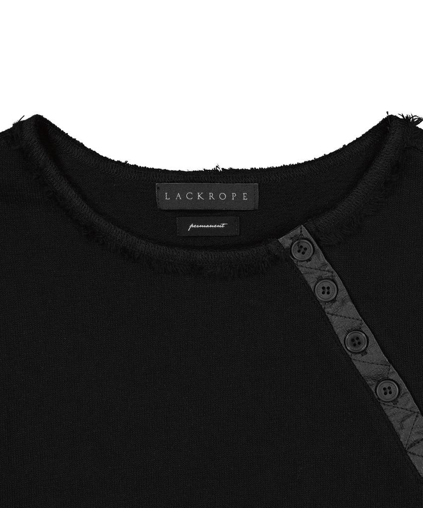 Laekeulopeu Asymmetric Long Sleeve T-Shirt - Black