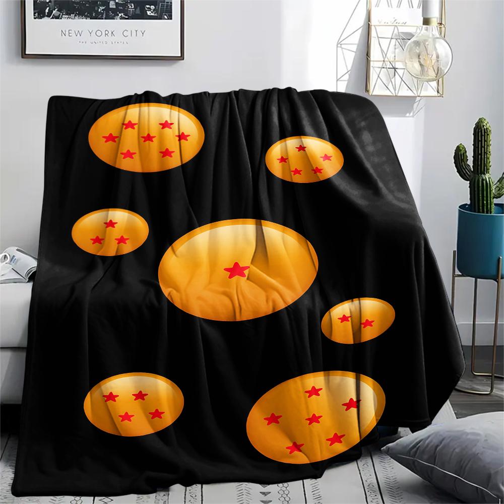 Couverture Flottante Imprimée Personnages Dragon Ball, Haute Qualité Confortable pour Toutes les Saisons, Décoration de Maison, Chaleur et Confort, Parfait pour les Cadeaux de Noël