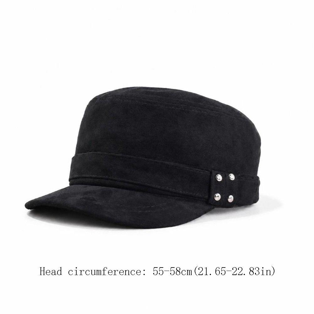Retro Baseball Cap Solid Color Newsboy Cap Korean Style Rivet cap  for Women
