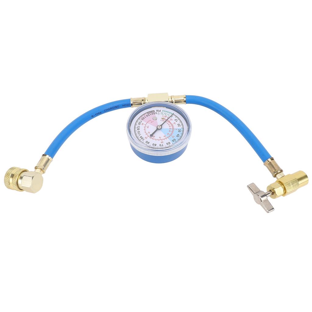 AC Refrigerant Recharge Hose Kit with Gauge 1 2in Can Tap Dispensing Valve R134A Quick Coupler for Car AC Air