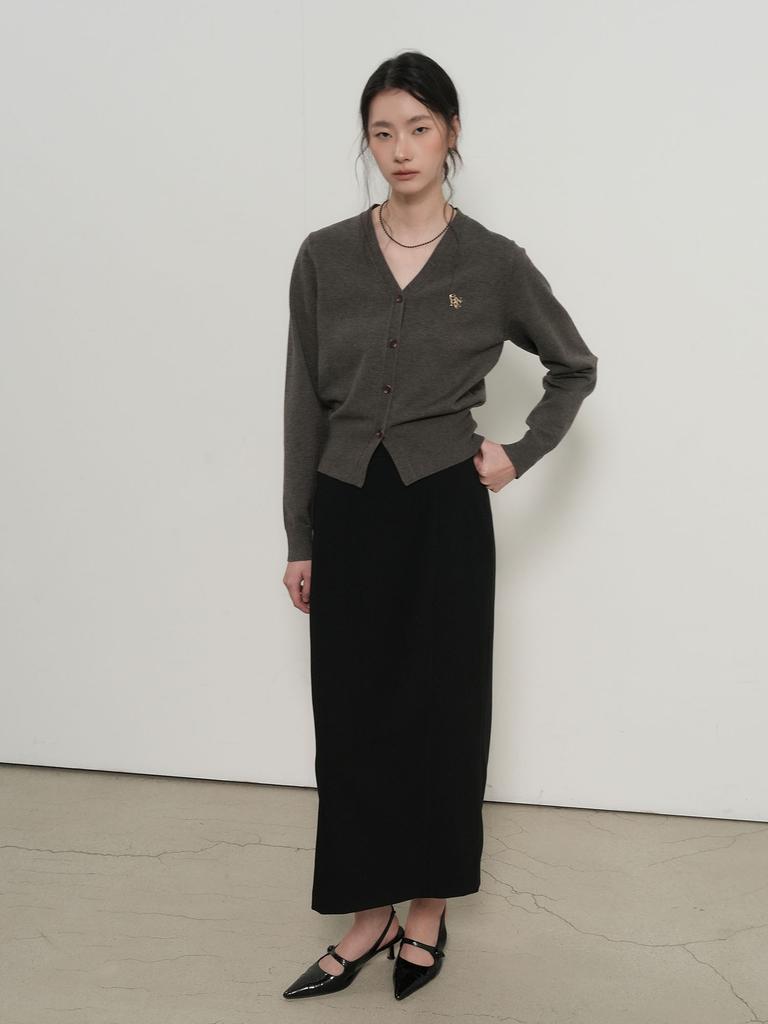 General Idea Minimal H-Line Long Skirt [Black] / Wbe1L13505