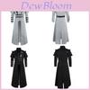 Retro Long Woolen Coat With Split Design For Stage Plays And Fashion Shoots