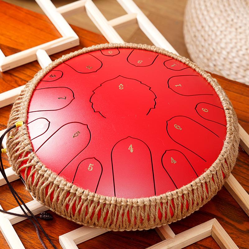 Ethereal Steel Tongue Drum - 6/8/10/12/13/14 Inch Handpan Percussion Instrument.
