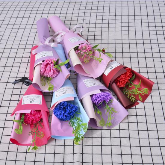 Mini Bouquet de Roses Artificielles Fleurs de Savon Artisanales Pétales Décoration Romantique Saint-Valentin Cadeau d'Anniversaire pour Femmes Mère Épouse Petite Amie