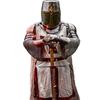 Armatura da cavaliere in acciaio - Costume completo da cavaliere templare per cosplay e Halloween | Cotta di maglia da crociato