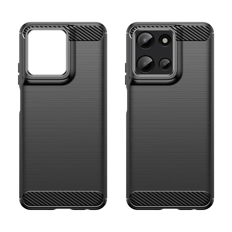 Para Capa Motorola Moto G 5G 2025 Case Moto G 5G 2025 Capas Bumper de Telefone À Prova de Choque TPU Macio Fibra de Carbono Fundas Moto G 5G 2025