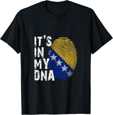 Its In My DNA Bosnia and Herzegovina Bosnia Genetics Cool TShirt 2026 Summer New Unisexs Womens Cotton Oversized Tshirt Y2K