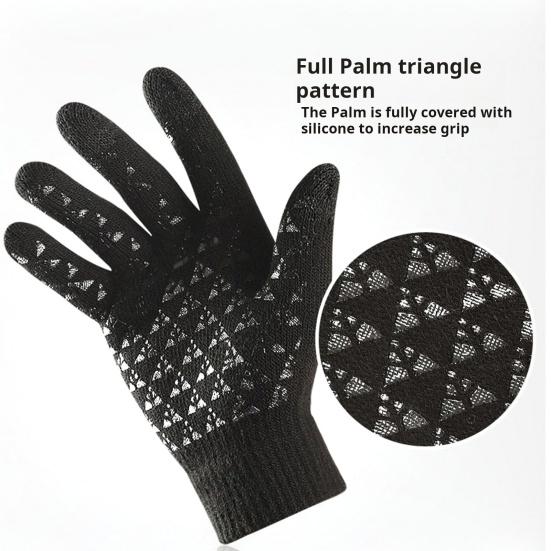 Winter Gloves for Men And Women Non-Slip Touchscreen Thermal Gloves Velvet Lined Gloves for Cold Weather Hiking Skiing Cycling