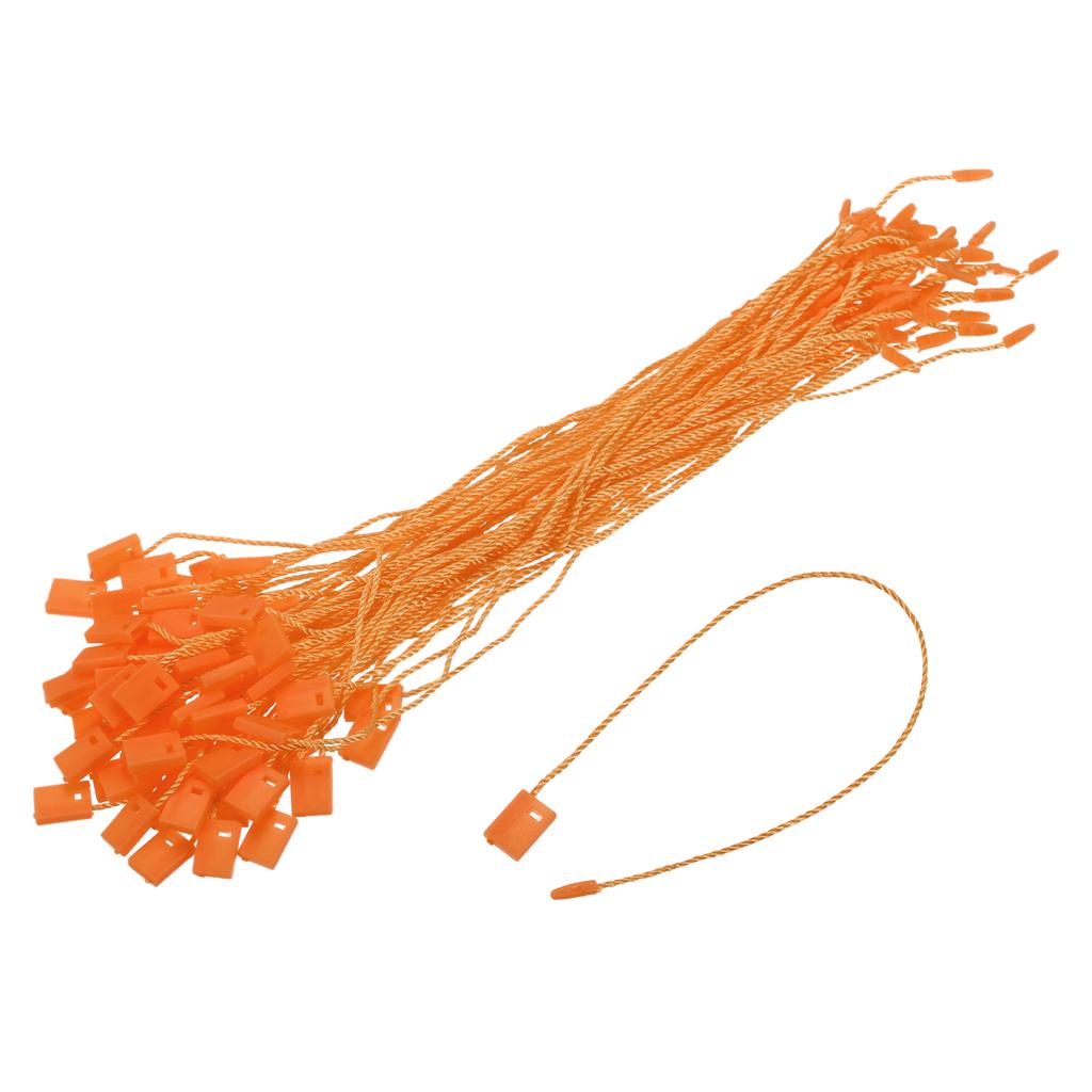 500 Stück Nylon Anhängeetikett Schnur Snap Lock Pins Schlaufe Preisschild Befestiger Plastiketiketten Krawatten Etiketten mit Schnur 6,7 Zoll