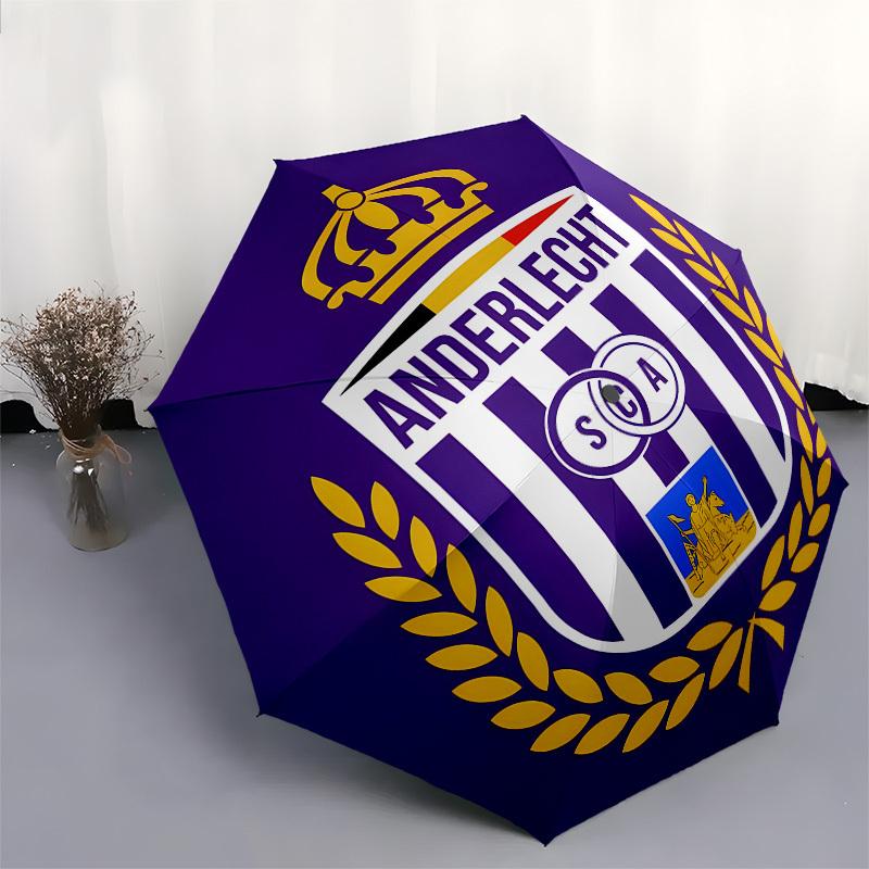 Anderlecht, Badge Automatic Opening and Closing, 8 Rib Structure Portable Umbrella, Suitable for Men and Women In All Seasons  Perfect Gift
