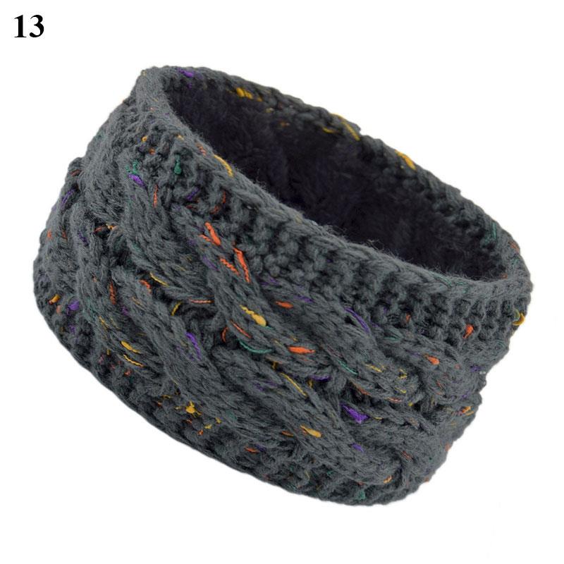 Heiße Winter Gestrickte Stirnbänder Warme Wollene Strick Ohrenwärmer Plüsch Dicke Wollstrick Sportstirnbänder Kältefeste Kopfbedeckung