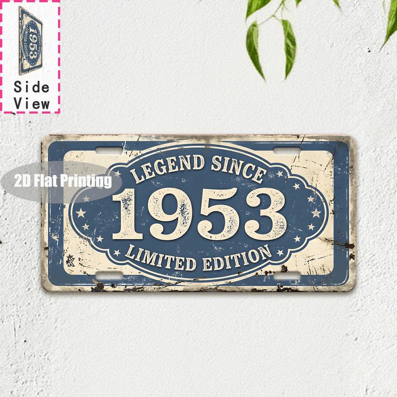 Tin Sign Vintage Durable Metal Plaque Wall Decor Home Office Bar Man Cave Craft Room Tokyo City Birth Year License Plate Wa