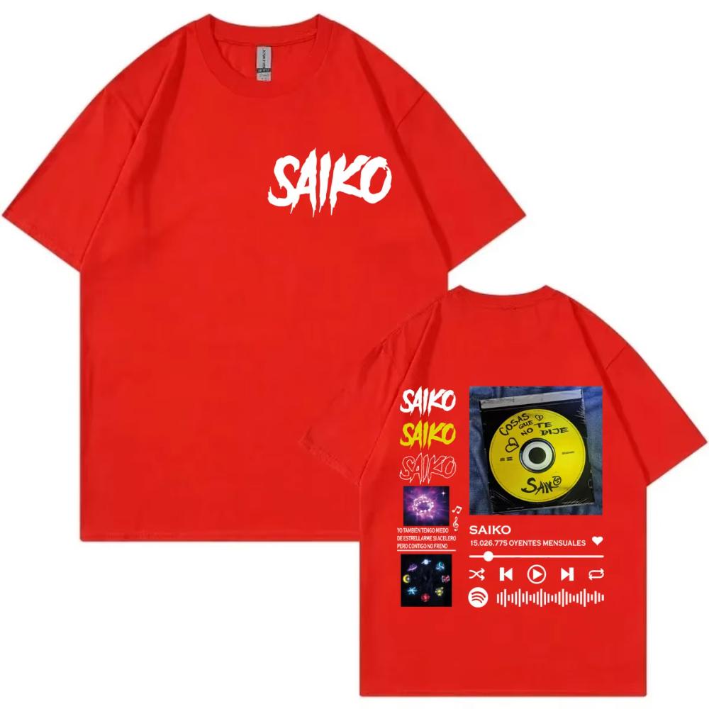Rapper SAIKO Album Merch T Shirts Fashion Hip Hop Oversized Short Sleeve T-shirt Men Women Cotton Clothing T-shirts