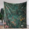 Tropical Monstera Leaf Blanket - Flannel Printed Throw