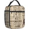 Vintage Style Portable Lunch Bag for Women/Men Insulated Reusable Lunch Box for Office Work School, Leakproof Cooler Tote Bag