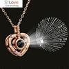 Projection Necklace 100 Languages I Love You Pendant Jewelry For Lover Girlfriend  Trendy Couple Romantic Cute Accessories