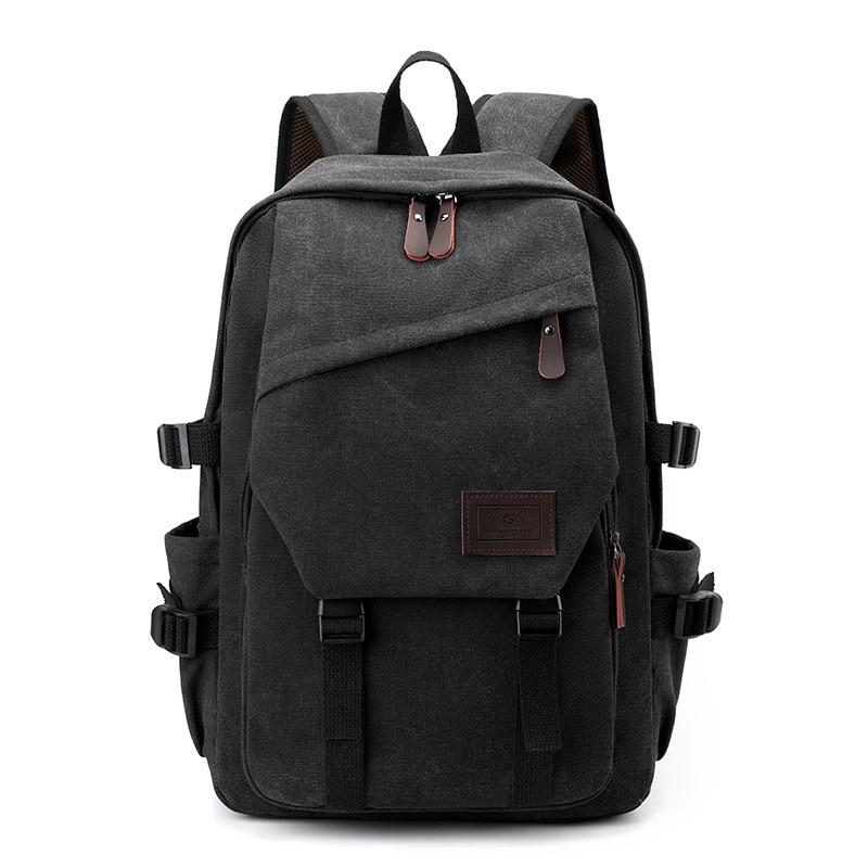 15.6 Inch Canvas Computer Bag Backpack Men's Backpack Large Capacity Student Travel Bag CLE