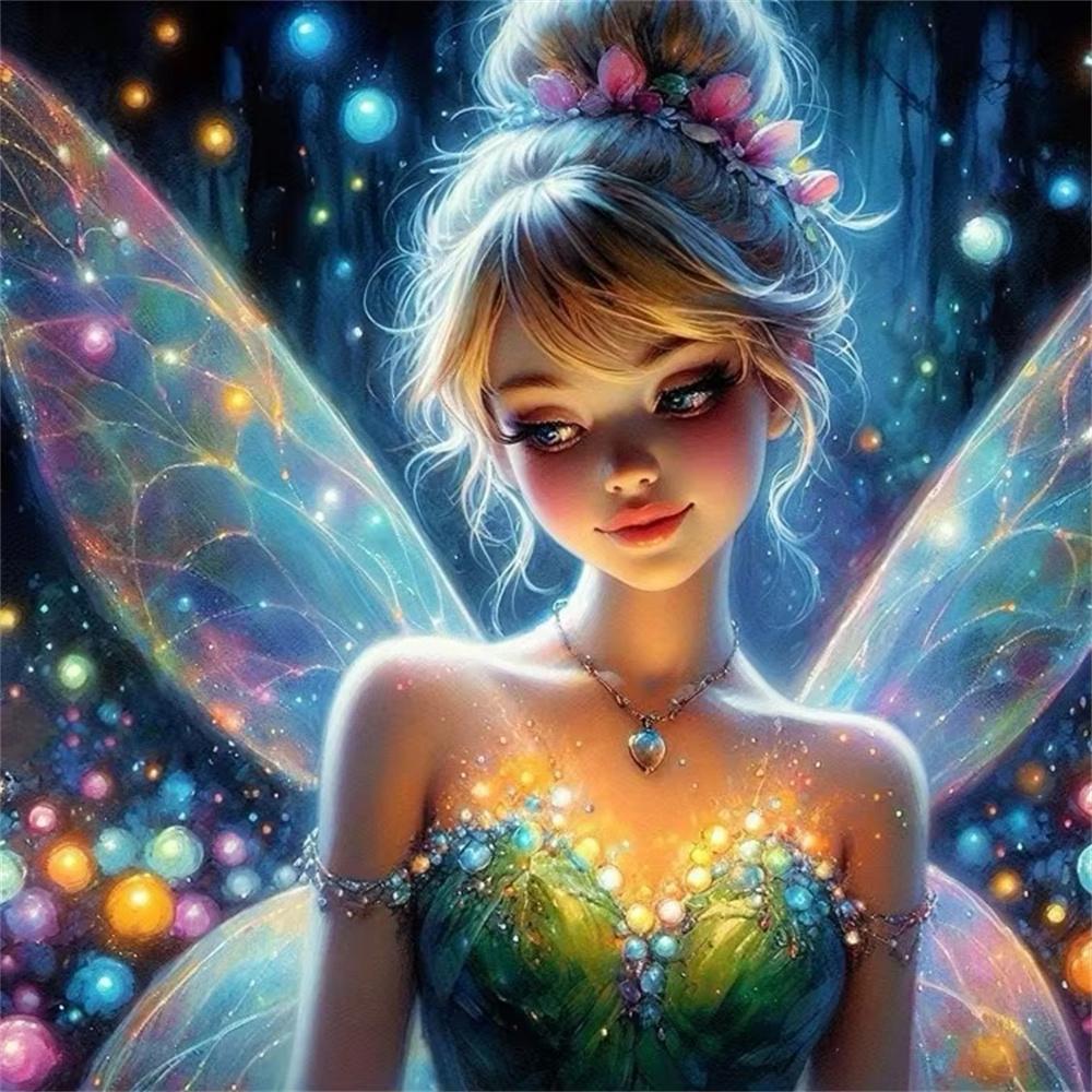 Disney Tinker Bell Fairy Collection Diamond Painting Full of Diamonds DIY Handmade Embroidery Art Cartoon Decorative Painting Kit