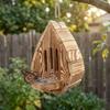 Teardrop Shaped Hanging Butterfly Feeder Natural Shelter Insect Feeder House  Patio Decor