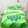 3PCS Green Saint-Etienne Football  Bedding set,Ideal For1pc Duvet Cover And 2pcs Pillowcases Perfect for Christmas gift,Ideal for Bedroom, Dormitory