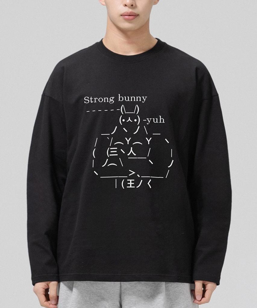 Geulaenpini Strong Bunny Oversized Long Sleeve - Black