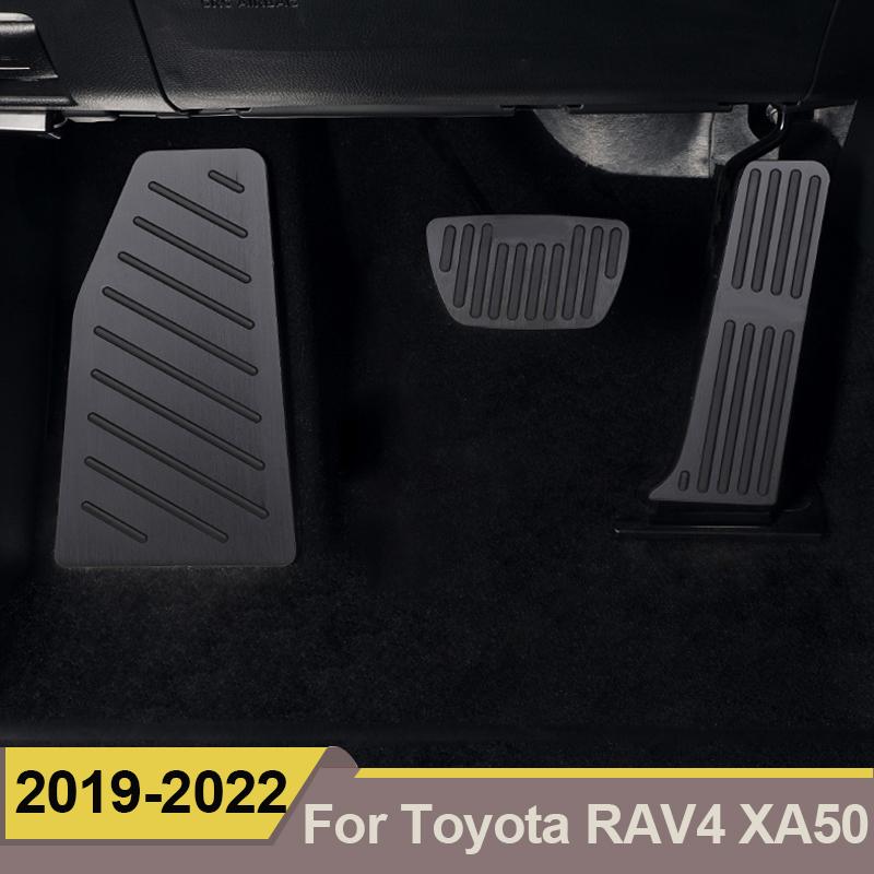 Aluminium Gaspedaal Rempedaal Geen Boorhoes Voetsteun Pad Voor Toyota RAV4 RAV 4 XA50 - 2022 Accessoires