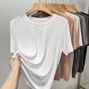Modal White Mid-sleeved Base Shirt for Women In Summer New Round Neck Inner Five-point Sleeve T-shirt Loose Top