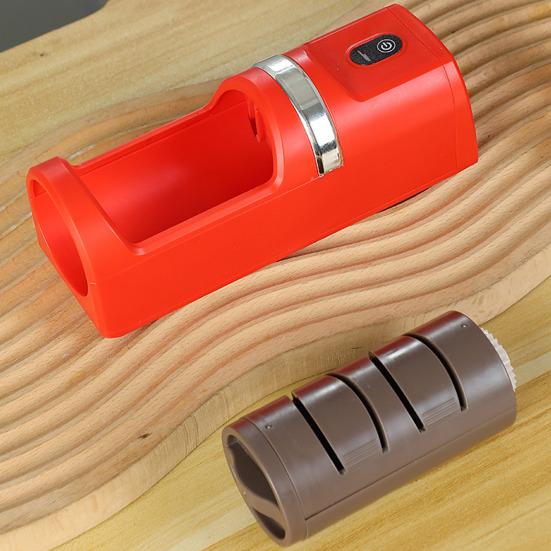 Electric Knife Sharpener Automatic Double Sided Knife Sharpener with Diamond Abrasives for Quick Sharpening Polishing Professional Kitchen Tool for