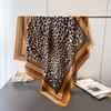 Wild Leopard Print Imitation Silk High-End Printing Large Square Scarf Silk Scarf Shawl Headscarf Neck Protection Scarf Decorative Women'S Scarf