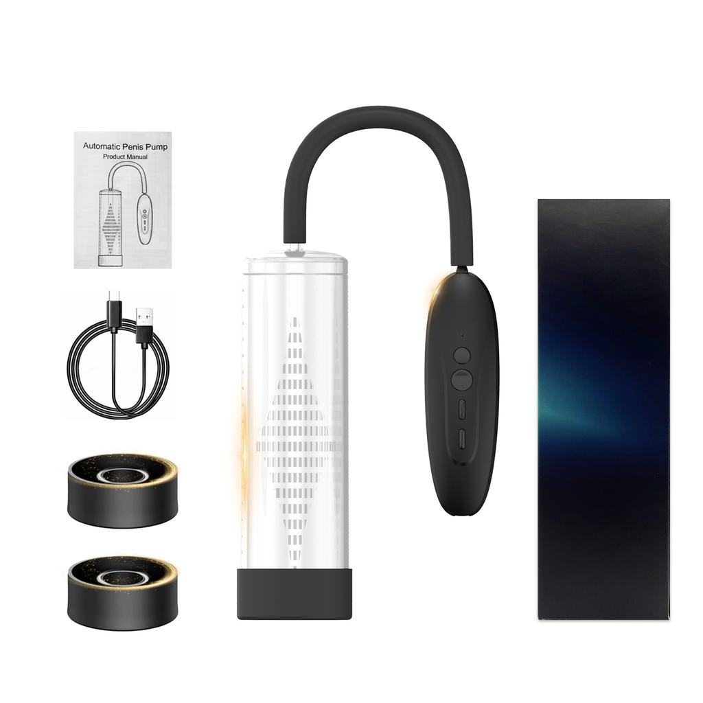 Electric Vacuum Penis Enhancer Trainer with Handle, Vacuum Pump Male Fitness Equipment, Penis Stretcher Exercise Device Sex Toy
