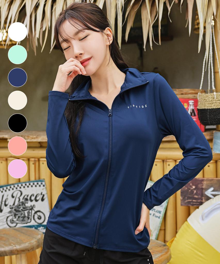 Helingbon Wonder Women'S Multi Active Rash Guard Zip-Up (9 Colors) / Rc903W (B Type)