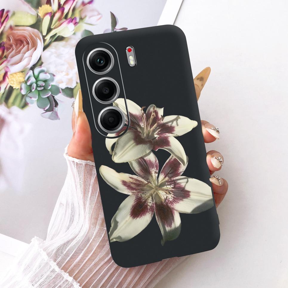 For Tecno Camon 40 Pro 4G 5G Camon40 CM5 Phone Case Colorful Butterflu Flower Women Girly Soft Silicone Casing Matte Back Cover