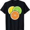 Lemon Slice Lime Orange Citrus Vegan Summer Fruit T-Shirt