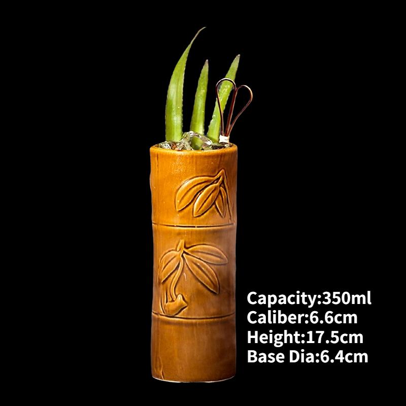 Hawaii Ceramic Tiki Mug Creative Porcelain Beer Wine Mug Party Cocktail Glass Cup Bar Tool