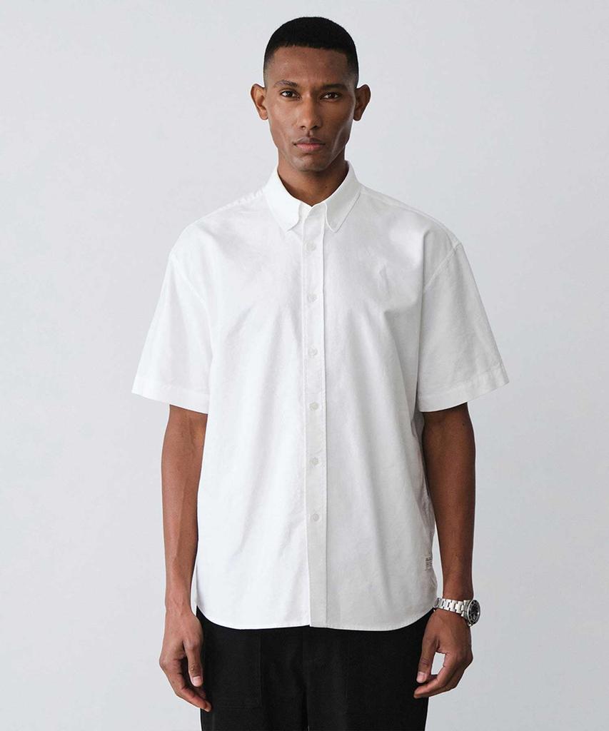 STCO Diems High-Density Washed Oxford Short Sleeve Shirt White (Oversized)_Ddsvb65Osw