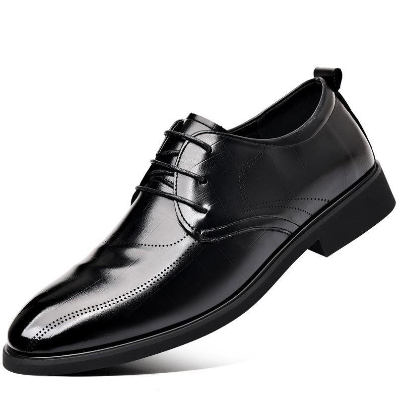Fashion New Designer Spring Autumn Men's Leather Shoes Business Formal Commuter Work Shoes Male British Suit Groom Wedding Shoe Male