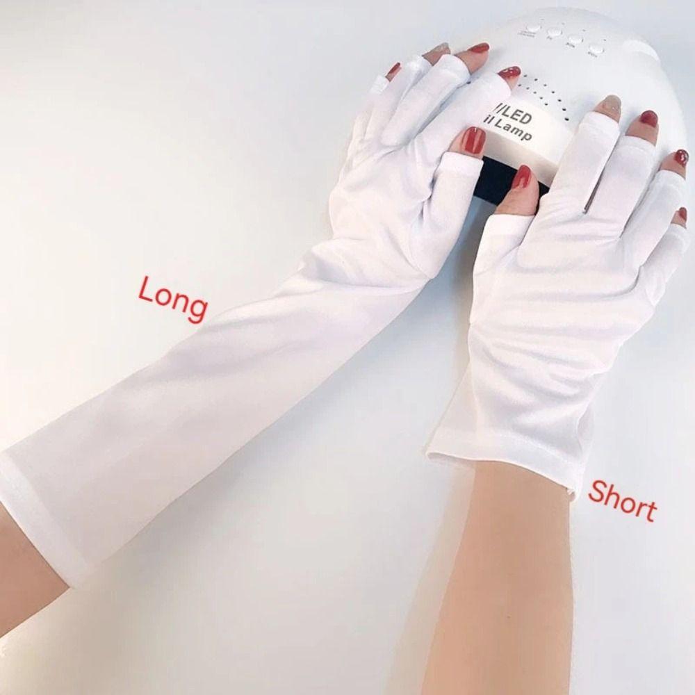 Half-finger Nail Painting Gloves Protect Finger Skin Nail Art Mittens Nail Tools