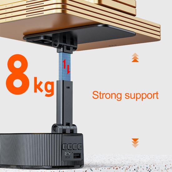 360 Degrees Rotatable Phone Stand with Wireless Bluetooth-compatible Speaker RGB Light Height