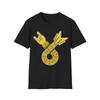Grappig Gitaar T-shirt, Rock Fan Tee, Keltisch Knoopontwerp, Unisex Softstyle T-shirt