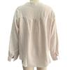 Women Shirt V-Neck Buttons Half Placket Long Sleeve Pullover Tops Solid Color Loose Fit Pleated Tops Casual Tee Daily Wear