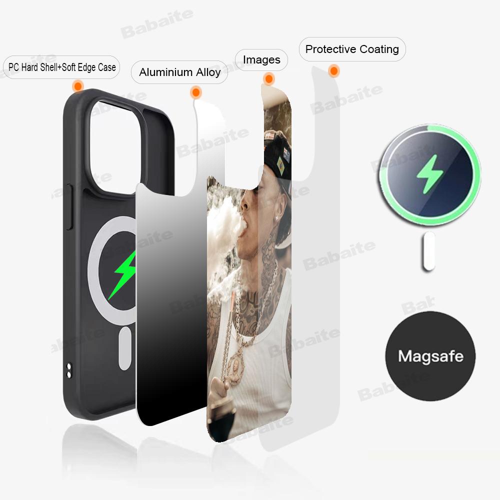 UK Drill Rapper Central Cee Phone Case Magnetic Case For IPhone 16 14 13 12 11 15 Pro Max Plus For Magsafe Wireless Charge Cover