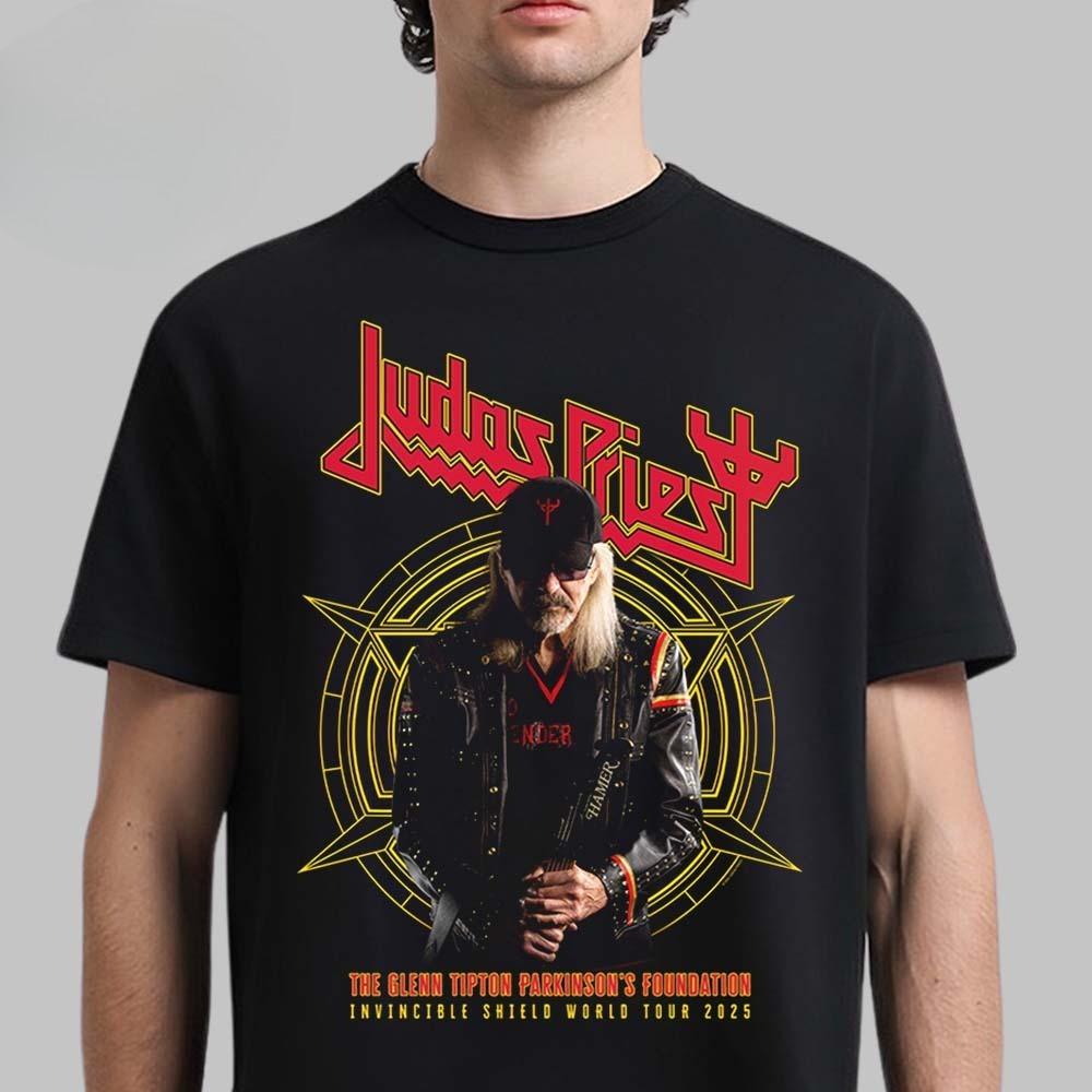 2026 Judas Priest Shield of Pain Tour 2025 Vinget Demon Toveiset Unisex T-skjorte High-end Luksus er for Både Menn og Kvinner Topp