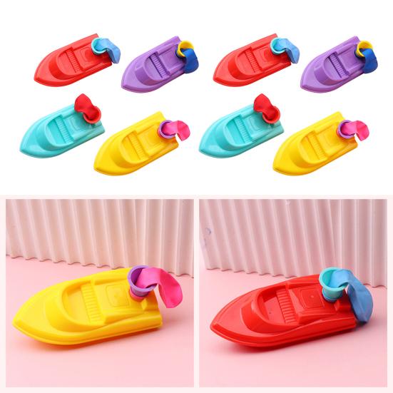 20Pcs Balloon Powered Boat Toy with 60 Balloons Educational Mini Ship Race Toy Children Science Experiment Exploration Classroom Learning Toy