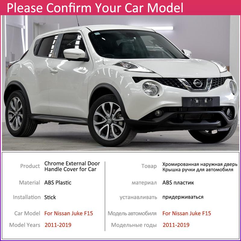 For Nissan Juke F15 MK1 2011 2012 2013 2014 2015 2016 2017 2018 Carbon Fiber Door Handle Cover Set Stickers Car Accessories