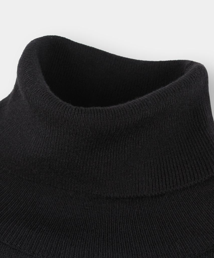 Jikeulib Essential Long Neck Turtleneck Tension Polo Knit T-Shirt 2 Colors