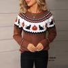 2025 Winter New Product Knitted Sweater Halloween Personality Top for Women Casual Versatile Loose Pullover