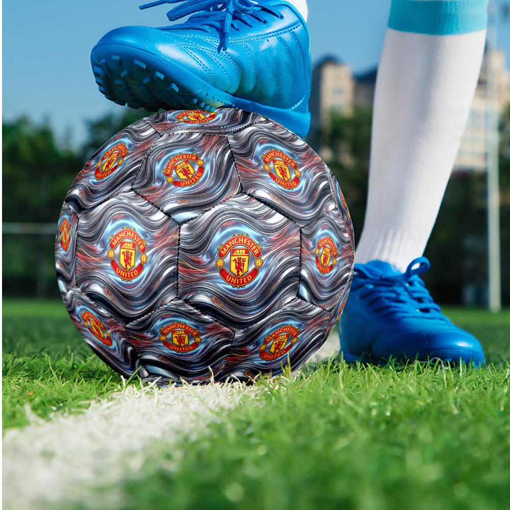 Manchester United Theme Soccer Ball Size 5 Soccer Ball Soft Touch Professional Training Football for Outdoor Sports